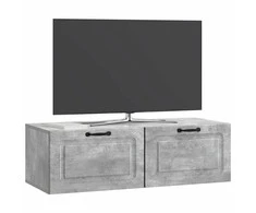 TV staliukas Sieninė TV spintelė Betono pilka 98 x 41 x 30 cm