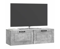 TV staliukas Sieninė TV spintelė Betono pilka 98 x 31 x 30 cm