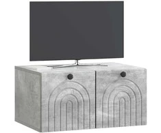 TV staliukas Sieninė TV spintelė Betono pilka 59,5 x 41 x 30 cm