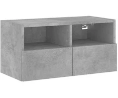 TV staliukas Sieninė TV spintelė, betono pilka, 60x30x30cm, apdirbta mediena