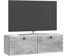 TV staliukas Sieninė TV spintelė Betono pilka 98 x 31 x 30 cm