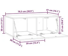 TV staliukas Sieninė TV spintelė 78,5 x 41 x 30 cm Dūminio ąžuolo