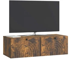 TV staliukas Sieninė TV spintelė Dūminio ąžuolo 99 x 41 x 30 cm