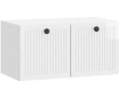 TV staliukas Sieninė TV spintelė Itin blizgi balta 59,5 x 31 x 30 cm