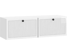 TV staliukas Sieninė TV spintelė Itin blizgi balta 98 x 31 x 30 cm