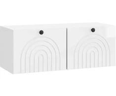 TV staliukas Sieninė TV spintelė Itin blizgi balta 78,5 x 31 x 30 cm