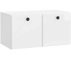 TV staliukas Sieninė TV spintelė 59,5 x 31 x 30 cm Itin blizgi balta