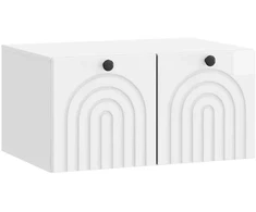 TV staliukas Sieninė TV spintelė Itin blizgi balta 59,5 x 41 x 30 cm
