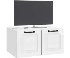 TV staliukas Sieninė TV spintelė Itin blizgi balta 59,5 x 41 x 30 cm