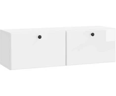 TV staliukas Sieninė TV spintelė 98 x 31 x 30 cm Itin blizgi balta
