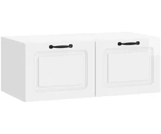 TV staliukas Sieninė TV spintelė Itin blizgi balta 78,5 x 41 x 30 cm
