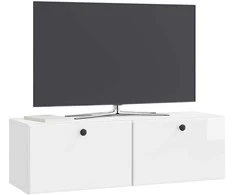 TV staliukas Sieninė TV spintelė 98 x 31 x 30 cm Itin blizgi balta