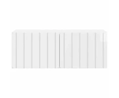 TV staliukas Sieninė TV spintelė 78,5 x 31 x 30 cm Itin blizgi balta