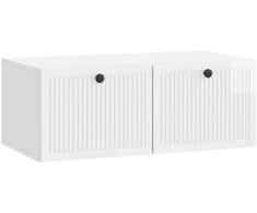 TV staliukas Sieninė TV spintelė Itin blizgi balta 78,5 x 41 x 30 cm