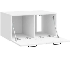TV staliukas Sieninė TV spintelė Itin blizgi balta 59,5 x 41 x 30 cm