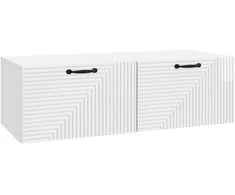 TV staliukas Sieninė TV spintelė Itin blizgi balta 98 x 41 x 30 cm