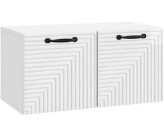 TV staliukas Sieninė TV spintelė Itin blizgi balta 59,5 x 31 x 30 cm