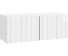 TV staliukas Sieninė TV spintelė Itin blizgi balta 78,5 x 31 x 30 cm