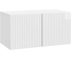 TV staliukas Sieninė TV spintelė Itin blizgi balta 59,5 x 31 x 30 cm