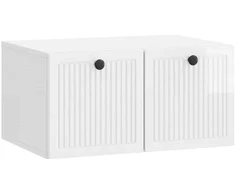 TV staliukas Sieninė TV spintelė Itin blizgi balta 59,5 x 41 x 30 cm