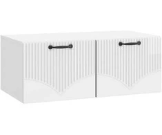 TV staliukas Sieninė TV spintelė Itin blizgi balta 78,5 x 41 x 30 cm