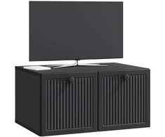 TV staliukas Sieninė TV spintelė Juoda 59,5 x 41 x 30 cm Apdirbta mediena