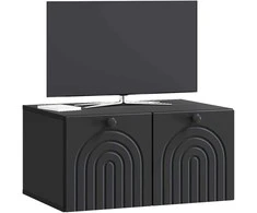 TV staliukas Sieninė TV spintelė Juoda 59,5 x 41 x 30 cm Apdirbta mediena