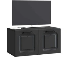 TV staliukas Sieninė TV spintelė Juoda 59,5 x 31 x 30 cm Apdirbta mediena