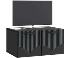 TV staliukas Sieninė TV spintelė Juoda 59,5 x 41 x 30 cm Apdirbta mediena