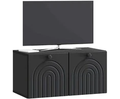 TV staliukas Sieninė TV spintelė Juoda 59,5 x 31 x 30 cm Apdirbta mediena