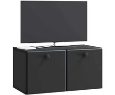 TV staliukas Sieninė TV spintelė 59,5 x 31 x 30 cm Juoda Apdirbta mediena