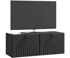 TV staliukas Sieninė TV spintelė Juoda 78,5 x 31 x 30 cm Apdirbta mediena