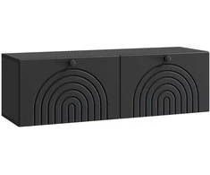 TV staliukas Sieninė TV spintelė Juoda 98 x 31 x 30 cm Apdirbta mediena