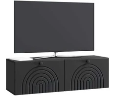 TV staliukas Sieninė TV spintelė Juoda 98 x 31 x 30 cm Apdirbta mediena