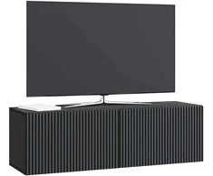 TV staliukas Sieninė TV spintelė Juoda 98 x 31 x 30 cm Apdirbta mediena
