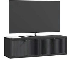 TV staliukas Sieninė TV spintelė Juoda 98 x 31 x 30 cm Apdirbta mediena