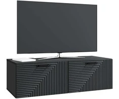 TV staliukas Sieninė TV spintelė Juoda 98 x 41 x 30 cm Apdirbta mediena
