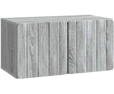 TV staliukas Sieninė TV spintelė Pilka sonoma ąžuolo 59,5 x 31 x 30 cm