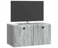 TV staliukas Sieninė TV spintelė 59,5 x 31 x 30 cm Pilka Sonoma