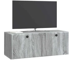 TV staliukas Sieninė TV spintelė 78,5 x 31 x 30 cm Pilka Sonoma