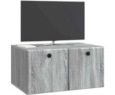 TV staliukas Sieninė TV spintelė 59,5 x 41 x 30 cm Pilka Sonoma