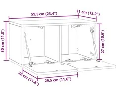 TV staliukas Sieninė TV spintelė 59,5 x 31 x 30 cm Sendintos medienos