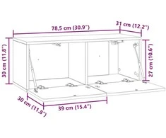 TV staliukas Sieninė TV spintelė 78,5 x 31 x 30 cm Sonoma ąžuolas