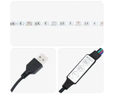 TV staliukas Sieninės naktinės spintelės su LED, 2vnt., pilkos ąžuolo