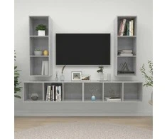 TV staliukas | Sieninis televizoriaus stovas | 4 pcs 37 x 37 x 107.5 cm