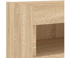 TV staliukas Sieninės TV spintelės su LED, 2vnt., sonoma ąžuolo, 80x30x40cm