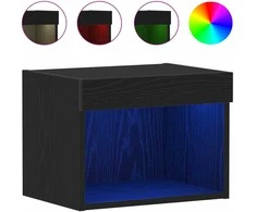 TV staliukas TV spintelių komplektas 2 pcs Juodas ąžuolas 40 x 30 x 30 cm