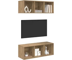TV staliukas TV spintelių komplektas 2 pcs Amatininkų ąžuolas