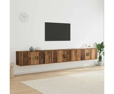 TV staliukas Sieninio televizoriaus kabineto komplektas 3 pcs