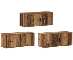 TV staliukas Sieninio televizoriaus kabineto komplektas 3 pcs